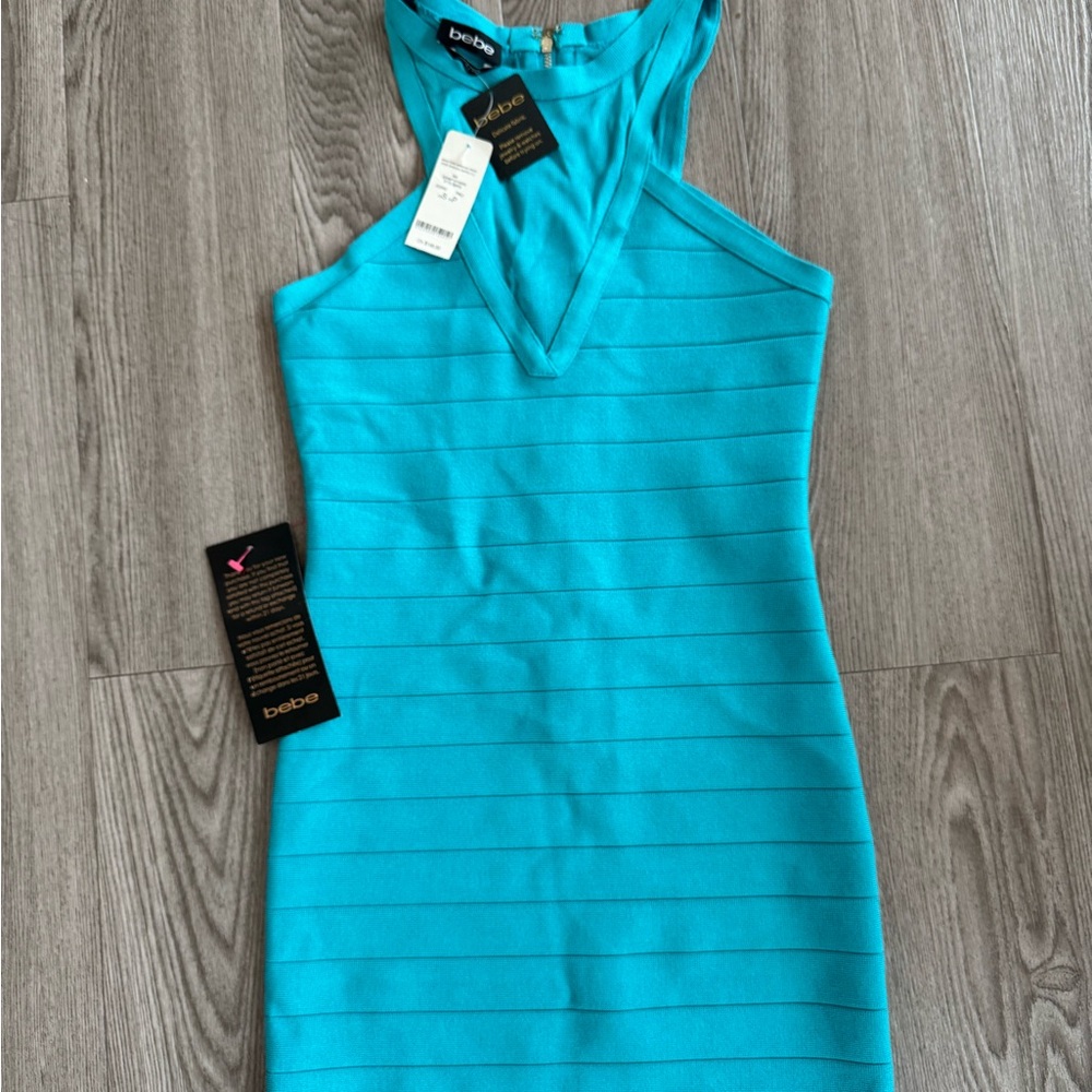 BNWT Bebe Teal Bodycon Dress
